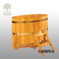 Купель Maestro Woods овальная 0,76x1,16 H=1,10м из лиственницы
