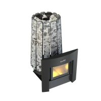 Дровяная банная печь Grill'D Cometa Vega 180 Window Stone Pro (Серпентинит)