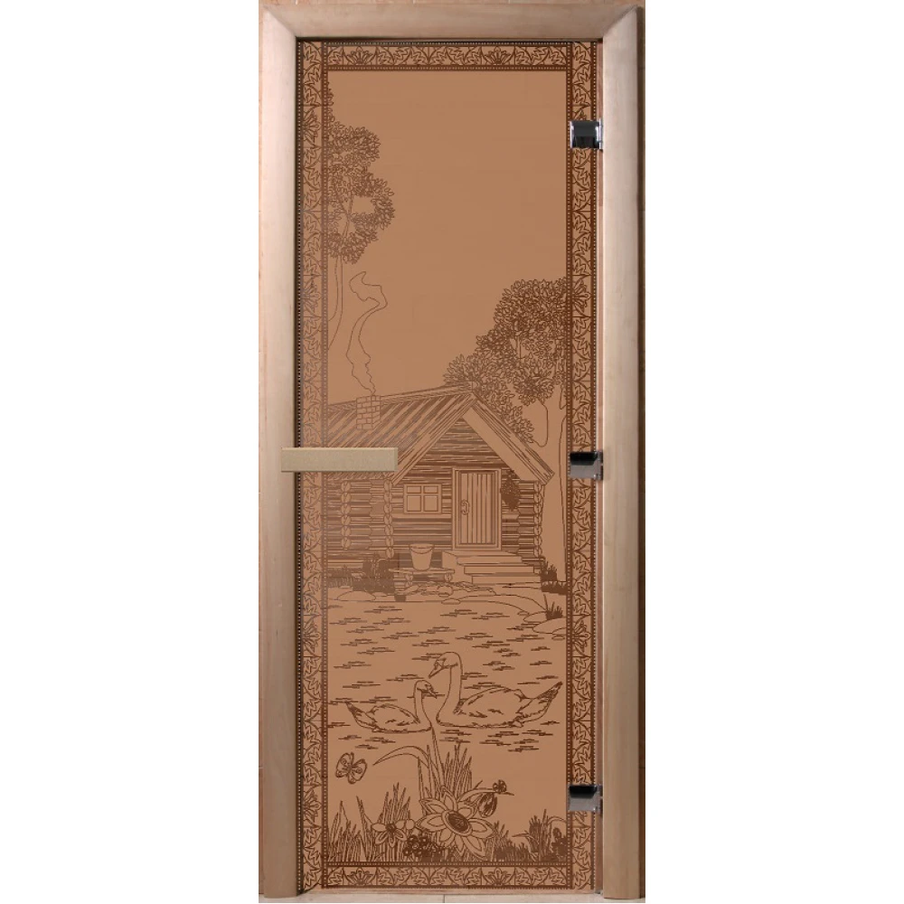 Дверь Doorwood Банька в лесу Бронза матовая