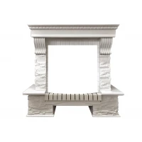 Портал Royal Flame Pierre Luxe Белый / Сланец белый